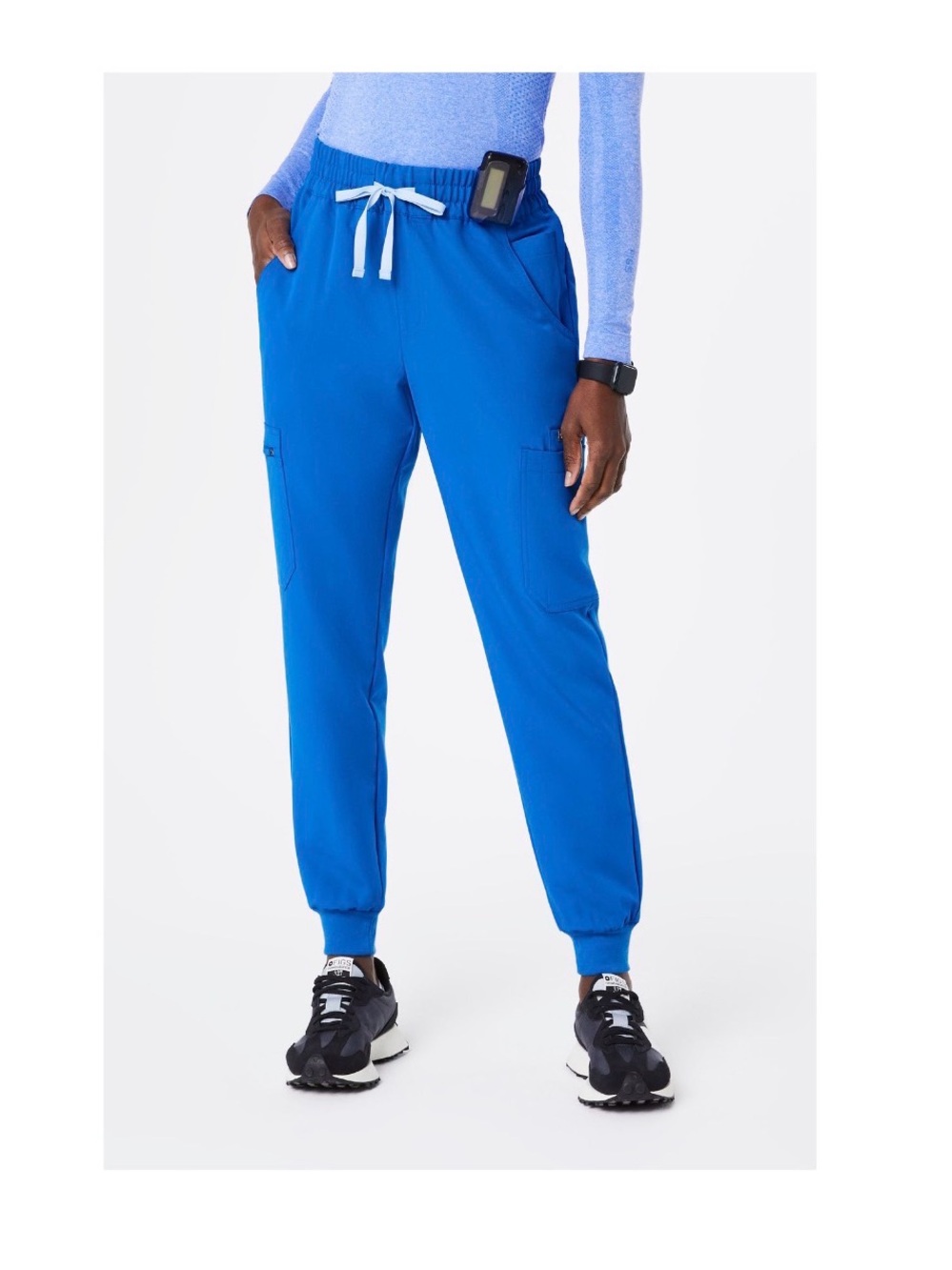 Figs Royal Blue High Waisted Uman Joggers